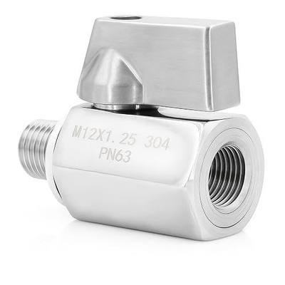 M12-1.25 Stainless Steel Oil Drain Plug Quick Valve with Copper Crush Washer for Oil Change