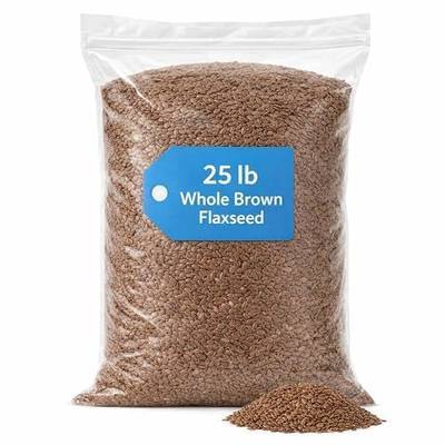Whole Brown Flaxseed, 25 lb Bulk Bag, Nutty Crunchy Seeds for Baking & Smoothies