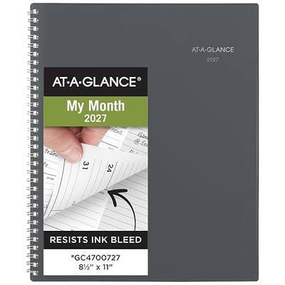 AT-A-GLANCE 2027 Planner, Monthly, 8.5" x 11", Tabbed, DayMinder, Gray (GC4700727)