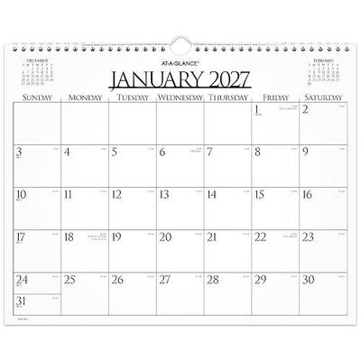 AT-A-GLANCE 2027 Wall Calendar, Monthly, 15" x 12" Planner, Unruled Daily Blocks, Business (997-1-27)