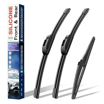 Silicone Wiper Blades, Windshield Wipers for Toyota Sienna 2021-2025 | Fits Toyota Sienna 2021-2025, 26and20and12, Front & Rear 3-Piece Set, Silicone Wiper Blades Replacement, Quiet & Streak-Free