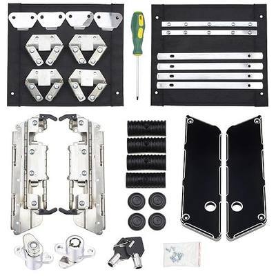 Benlari Saddlebag Latch Hardware Kit Saddlebag Black Latch Lids Fit for Harley Touring Models, Street Glide, Electra Glide, Road Glide, Road King 1993-2013
