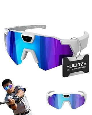 POV Glasses 4K Baseball Sunglasses Camera Smart Men Women Video Action 2026 Upgrade Eyeglasses Running Style Meets Function Sports Cycling Hiking HD (Blue)