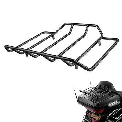 Tour Pack Luggage Rack Carrier Air Wing Trunk Top Rack Rail Mount Compatible with Harley Touring CVO Street Glide Electra Glide Road Glide Road King Ultra Limited 1984-2026,Black