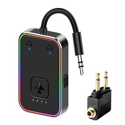 2026 Beeitzie Ultra Airplane Bluetooth 5.4 Transmitter – aptX LL Low Latency, Supports 2 Headphones Simultaneously – Wireless Audio Adapter for in-Flight, TV, Gym, Tablets – Metal Frame