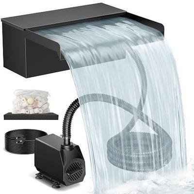 Biling 12.2" Pond Waterfall Spillway Filter 660GPH Pump for Garden Stream | Triple-Filtration & 304 Stainless steel Waterfall Kit, 40W energy-saving 660GPH pump,Leak-Proof Design For Rockery Stream