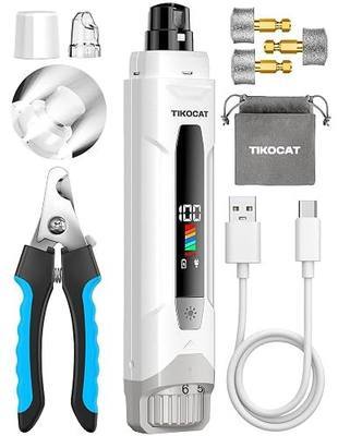 Whisper-Quiet Dog Nail Grinder Kit 50%More Powerful for Sensitive Dogs,Cats | 6-Speed Pet Nail Clippers & Trimmers with 4 LED Lights,3 Grinding Bits, No Over-Cutting,Stress-Free Grooming Set for All Pets