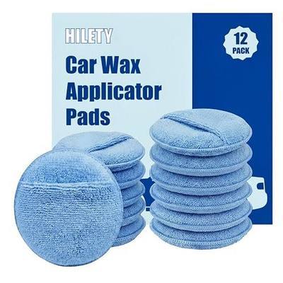 Car Wax Buffing Pads with Finger Pocket, 6PK Microfiber Wax Applicator Pads, Versatile Sponge Pads for Polishing and Cleaning, No Scratches Detailing Supplies for Car, 5-Inch