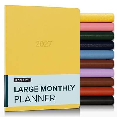 Harbor Large Monthly Planner 2027 Key West Sundance | Calendar Planner and Notebook, Durable Faux Leather, 14 Months, 96 Pages, Softcover & Lightweight - 9.75x7.5"