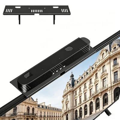 Universal Soundbar Mount No TV Top Shelf Steel Frame | Drilling Required Space-Saving Fits Most Soundbars Up to 15 lbs Compatible with Samsung, Sony, LG, Bose