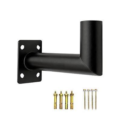 Heavy Duty Fixed 90 Degree Wall Mount Bracket, 11" Extension, 0.2" Thick Steel Flange, 2-3/8" Tenon Adapter for Commercial Shoebox & Parking Lot Lights, Galvanized Metal L Bracket