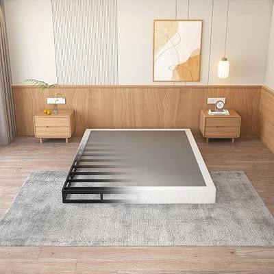 LUMUNANCE Box Spring Queen 6 Inch, Heavy Duty Metal Bed Base Mattress Foundation Queen Size Box Spring with Fabric Cover, Noise-Free, Easy Assembly