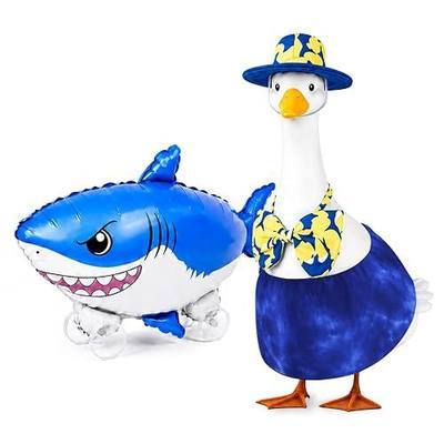 Shark Week Porch Goose Outfits, 23 Inch Bikini Porch Goose Summer Outfit | Goose Clothes for Cement Goose Outdoor Garden Yard Shark Week Viewing Party Decor