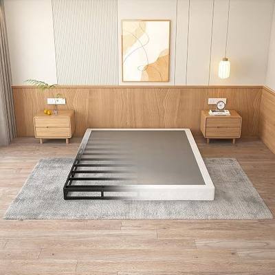 LUMUNANCE King Box Spring 4 Inch Low Profile Heavy Duty Metal Bed Base Mattress Foundation, Box Spring for King Size Bed, with Fabric Cover, Noise-Free, Easy Assembly