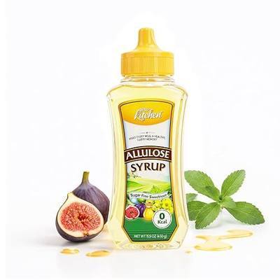 Your Kitchen Allulose 15.9 Fl Oz - 99.5% Keto Allulose Syrup, Zero Calorie Sweetener, Stevia Blend Thin Syrup, Low Glycemic, Non Erythritol, 0 Net Carbs Sugar Substitute