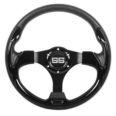 N2MU Golf Cart Steering Wheel 13 inch Universal for EZGO TXT RXV Club Car DS Precedent and Yamaha Black1