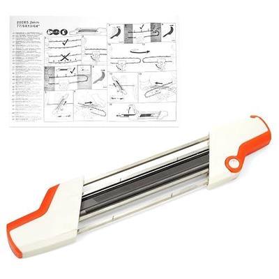 5605 750 4305 2 in 1 Chainsaw Chain Sharpener Compatible with Stihl Chainsaw 3/8" Standard Pitch Chain, Diameter 5.2mm Filing Guide Easy File Sharpening Tool Replace 56057504305