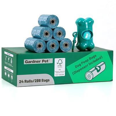 Gardner Pet Dog Poop Bags Rolls, 288Count Poop Bags for Dogs Extra Thick | Ultra Heavy-Duty