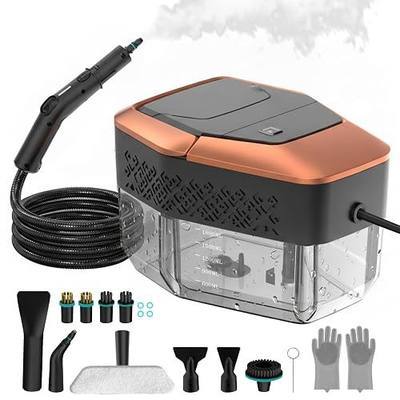 Steam Cleaner for Home, 3-Level Adjustable Steamer, 15s Heat-Up & 1.8L Tank, 4Bar High Pressure 6.56ft Hose, Handheld Steamer for Car Detailing, Tile, Grout, Furniture with 14pcs Accessories