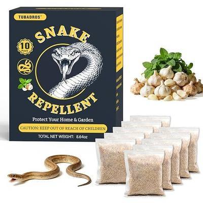 Snake Repellent Pouches, 10 Pack, Plant-Based Natural Indoor & Outdoor Protection for Home, Yard, Garage & Camping, Pet & Kid Friendly, All-Weather, Easy to Use