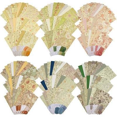 240 Sheets Vintage Floral Scrapbook Paper - 6 Themes Aesthetic Flowers Pattern, Scrapbook Supplies with Stickers Decorative Craft for Junk Journal Supplies Retro Crafts 4.1x5.8 Inch