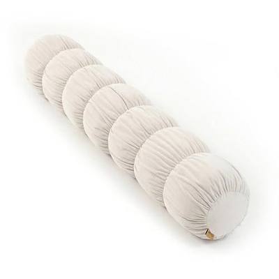 Pat. Pend. Long Pillow for Bed, Body Pillow for Adults and Side Sleepers, Soft Velvet Washable Cover, Long Bolster Pillow for Leg Support and Sofa Use,(Misty White, 47"x 7.87")