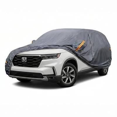 Coverlex All-Weather Car Cover Custom Fit for Honda Pilot 2016-2026 | Waterproof, Heavy Duty, Cotton Liner, Paint Protection, Rain Snow UV Proof, Driver Door Zipper, Windproof Straps, Storage Bag