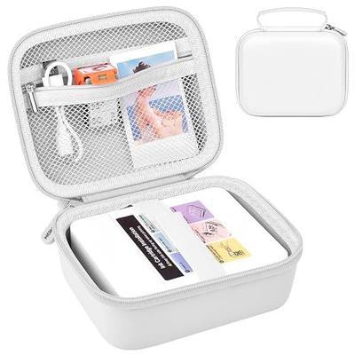 ANKHOH Photo Printer Carrying Case for Nelko PP01/PP03, Hard EVA | Custom-fit storage for printer, sticky paper and cable; mesh pocket and handle keep supplies organized. Case Only.