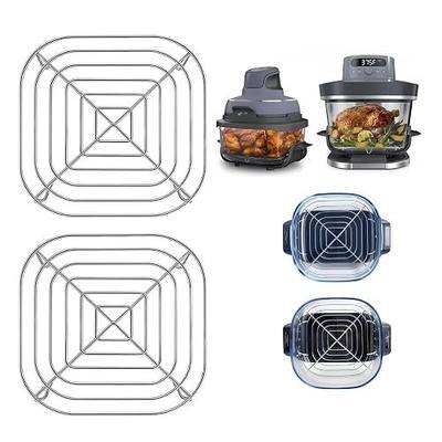 2PSC Premium Stainless Steel Racks - Compatible with Ninja Crispi FN101 & Ninja Crispi Pro AS101CY, 2.5QT/4QT/6QT, Food-Grade Air Fryer Accessories, 18/8 Stainless Steel Racks for Air Fryer
