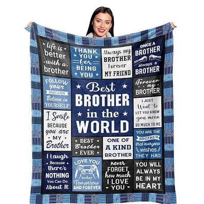Ruvinzo Brother Gifts Blanket, Birthday Gifts for Brother 60"x50" Blanket, Cool Fathers Day Birthday Gifts for Brothers, Best Big Brothers Ever Gift Ideas from Little Bro/Sister