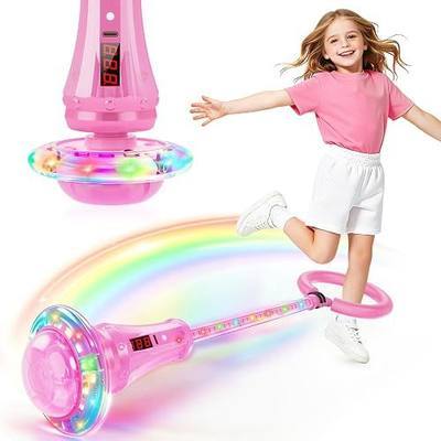 Skip It Toys for Girls Kids Games - Gifts for 6 7 8 9 10 Year Old Girl | Portable Ankle Skip Ball, Rechargeable Outdoor Toys with Flashing Lights & Counter, Kids Toys Gift for Daughter Grandkids