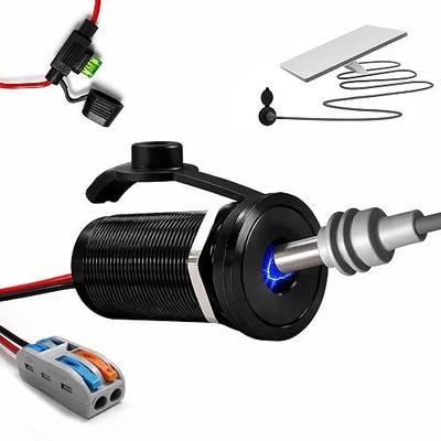 12V/24V to 30V DC-DC Converter for Starlink Mini, 30V 3.5A Output Voltage Step Up Adapter with Fuse, Waterproof Cover, Recessed Mount Power Supply Accessories for RV Car Boat Camper Truck Off-Grid