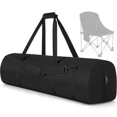 42 Inch Camping Chair Replacement Bag, Folding Chair Bag with Zippered | Foldable Carrying Bag with Adjustable Shoulder Strap for Travel, Storage for Folding Chairs, Tripods, Tents & Outdoor Gear