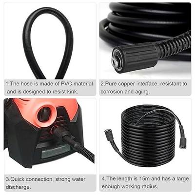 Pressure Washer Hose 50FT Extension Hose - 5800 PSI Power Washer Replacement Hose with Brass Fittings for Outdoor Washing