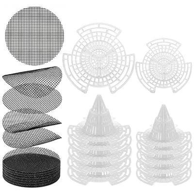 Plant Pot Drainage Kit, 60 Pack | 10 Cone Grid Pads + 50 Mesh Screens, Improves Drainage & Airflow, Reduces Soil Loss, Indoor Outdoor Plants & Bonsai