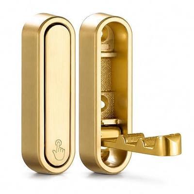 Folding Wall Hooks Gold, 2 Pack Heavy Duty Zinc Alloy Folding Coat Hooks, Foldable Wall Hook for Hanging Clothes, Bags, Hats, Towels, Keys (Gold, 2 Pack)