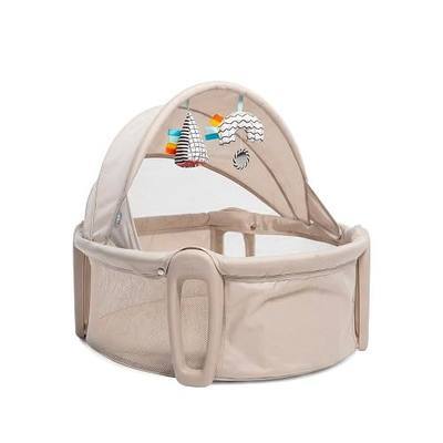 Boppy Cozy Cabana Portable Bassinet with Canopy, Breathable Mesh Walls, Sun Canopy - Lightweight Baby Bed for Home & Travel, 0-5 Months