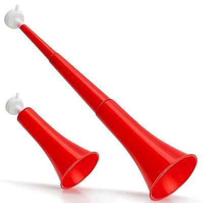 Vuvuzela, Foldable Stadium Horn, Loud Noise Maker, Cheer Horn for Soccer Games Sports Events Graduation Parties Birthday Parties, Red 23 Inch 1Pcs