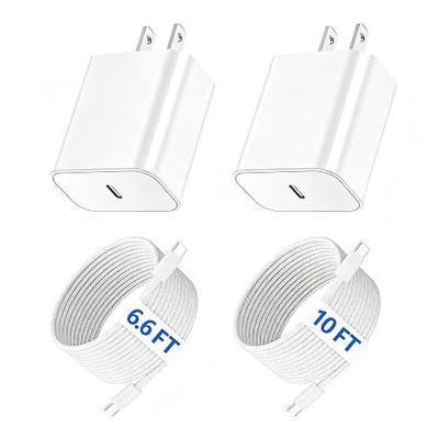 iPhone 17 16 Pro Charger Fast Charging 6.6/10ft Long Braided USB C to C Cord,2 Pack 20W PD Type C Chargers Fast Charging Cable for iPhone17/17 Pro/17ProMax/Air/16/16e/15,iPad Pro,AirM3/M2/5/4,11/10th