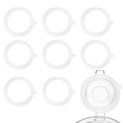 8 Pcs 3.75 Inches White Rubber Seals For Glass Jars,Silicone Gaskets Replacement Sealing Rings for Regular Mouth Canning Jars