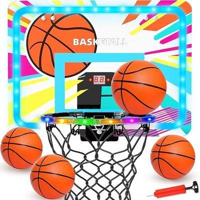 Indoor Basketball Hoop for Kids, Over The Door Basketball Hoop with Scoreboard, Foldable Breakaway Rim & 4 Balls, Mini Hoop Door Room Goal, Birthday Toys Gifts for 4 5 6 7 8 9 10+ Year Old Boys Girls