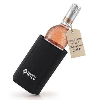 Wine Cooler Sleeve – Adjustable Wine Chiller - Fits Standard, Slim and Champagne Bottles – Cools for 3+ hours – Reusable – Tightly Wraps Bottles
