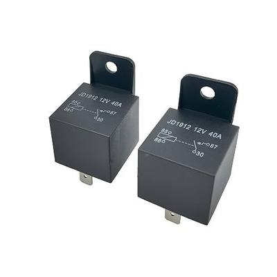 Automotive Universal Relay JD1912 4 Pin 12V 40A, 2 Pack | Universal Car Truck Relay Switch for Fog Light, LED Light Bar, Horn , 12VDC