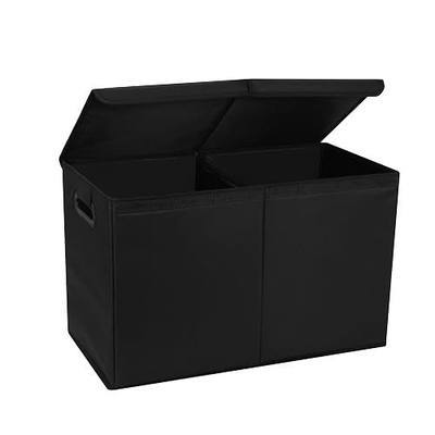 AOKJOY Car Trunk Organizer with Lid, 26x13x16 Inches, Black, 600D Oxford Cloth, Collapsible, 83 Liters, Rectangular, for SUV Truck Sedan