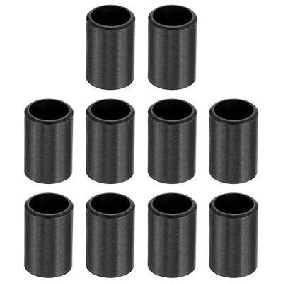 uxcell 10Pcs Sleeve Bearing Plastic Bushings ID 8mm x OD 10mm x Length 15mm POM Wrapped Oilless Bushing, Black