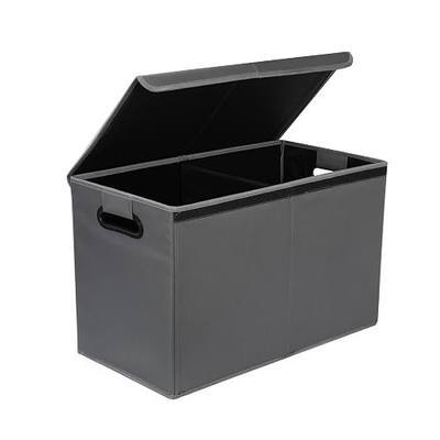 AOKJOY Car Trunk Organizer with Lid, LL, Gray, 600D Oxford Cloth, Collapsible, for Automobiles, 26x13x16 Inches, 83 Liters