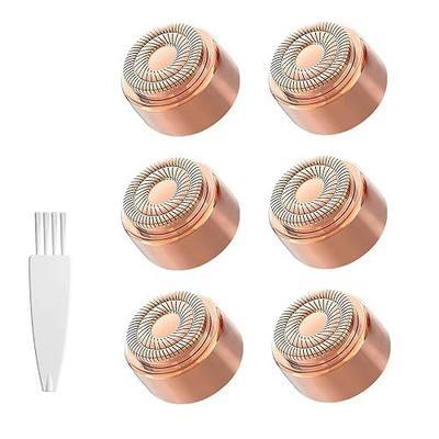 Replacement Heads Compatible with Finishing Touch Flawless Gen 3 Facial Hair Remover, Rose Gold Replacement Blades for Women’s Facial Hair Removal Device (6 Packs)