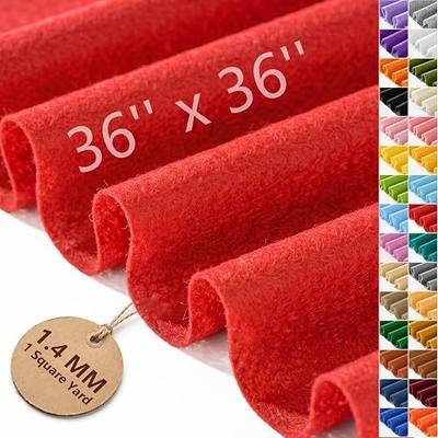 Red Felt Fabric 36'' X 36'',1.4mm Large Felt Sheets Soft Durable Crafts Felt by The Yard for Nonwoven Fabric DIY Sewing, Letter Coaster, Party & Holiday Ornament,Arts Decoration Projects