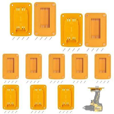 12 Pack Holder Wall Mount, Compatible with Dewalt 12V/20V Tools, with Screws, Wall Mount Garage Storage System, Fits Drill, Saw, Workshop Garage (Yellow, 12pcs)
