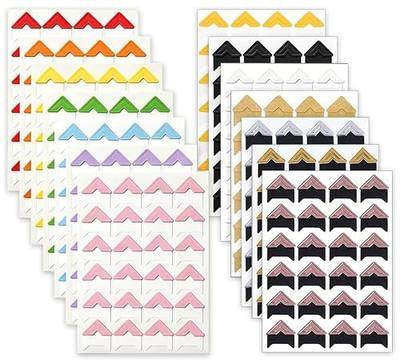480 Pcs Acid Free Photo Corners Self Adhesive, Scrapbook Picture Corners for Scrapbooking, Photo Stickers Photo Mounting Corners for Picture Frames, Guestbook, Memory Book, Photo Album (Multicolor)